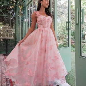 NWT JessaKae Mariposa Dress size 26 Elegant Pink Floral Dress